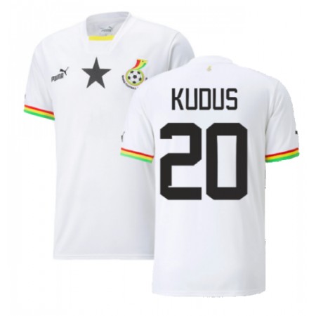 Virallinen pelipaita Ghana Mohammed Kudus 20 Koti World Cup 2022 Lyhythihainen - Miesten Virallinen pelipaita Ghana Mohammed Kudus 20 Koti World Cup 2022 Lyhythihainen - Miesten